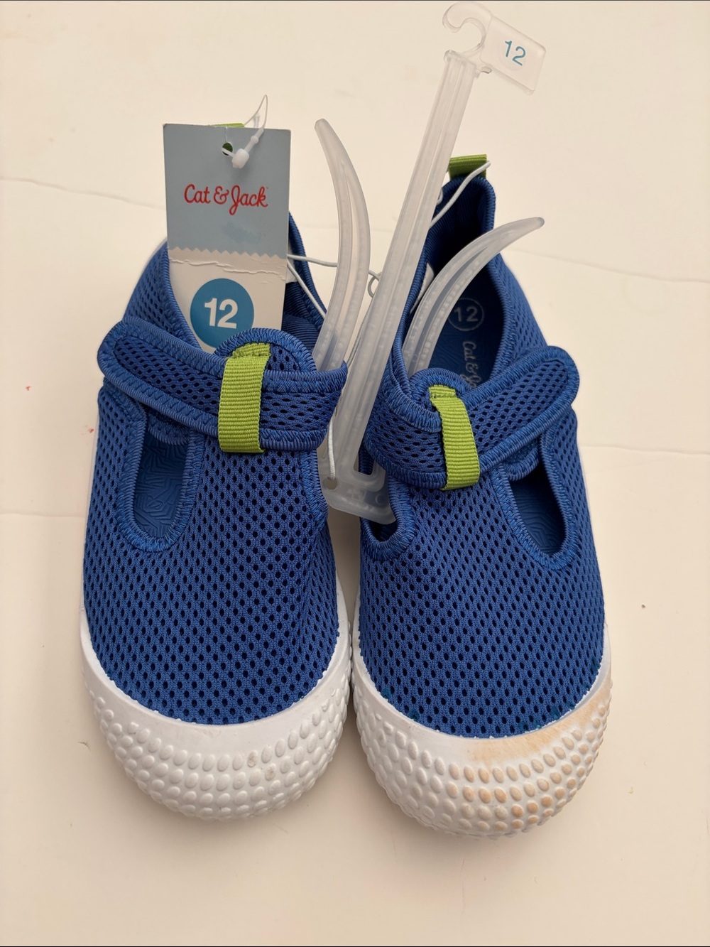 Cat & Jack Blue Mesh Water Shoes with Lime Accent, Kids' Size 12